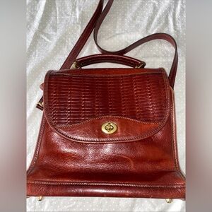 Vintage Jack Georges Leather Brown Crossbody Purse Handbag Handmade USA